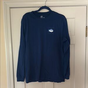 Southern Tide Blue Long Sleeve with Fish Graphic